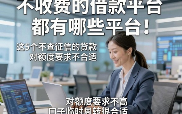 不收费的借款平台都有哪些平台,这5个不查征信的贷款对额度要求不高口子临时周转很合适