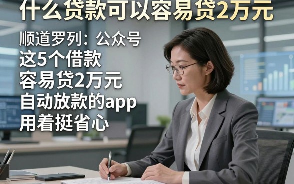 什么贷款可以容易贷2万元，顺道罗列这5个借款容易贷2万元自动放款的app用着挺省心