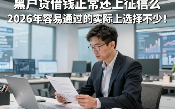 黑户贷借钱正常还上征信么2026年容易通过的实际上选择不少！，本篇隆重实测​这五个贷款口子！