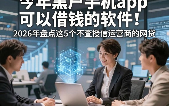今年黑户手机app可以借钱的软件！2026年盘点这5个不查授信运营商的网贷