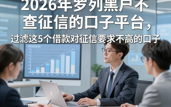 2026年罗列黑户不查征信的口子平台，过滤这5个借款对征信要求不高的口子