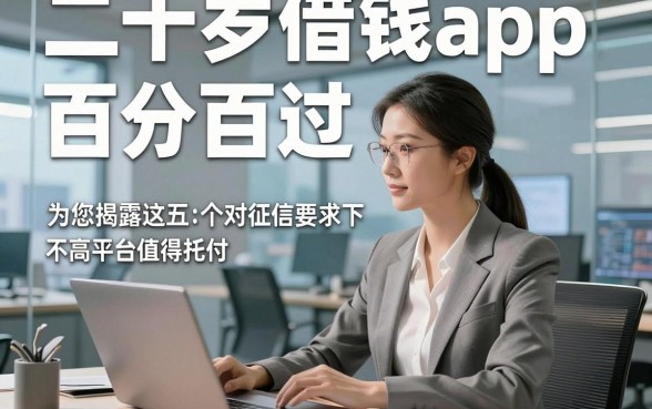 二十岁借钱app,百分百过，为您揭露这五个借款秒下对征信要求不高平台值得托付