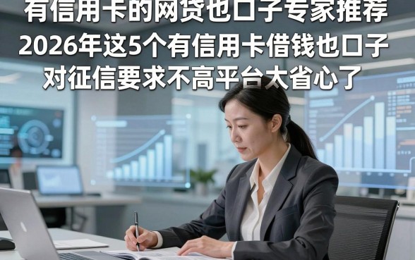 有信用卡的网贷也口子专家推荐，2026年这5个有信用卡借钱也口子对征信要求不高平台太省心了