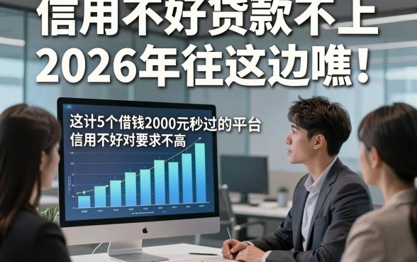 信用不好贷款不上2026年往这边瞧！统计这5个借钱2000元秒过的平台信用不好对要求不高