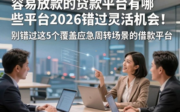 容易放款的贷款平台有哪些平台2026错过灵活机会！别错过这5个覆盖应急周转场景的借款平台