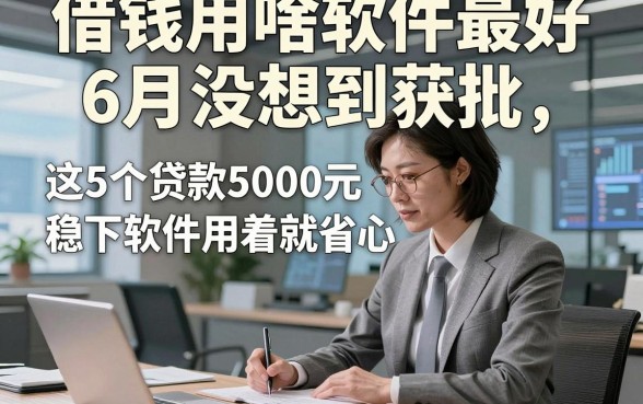 借钱用啥软件最好6月没想到获批，这5个贷款5000元稳下软件用着就省心