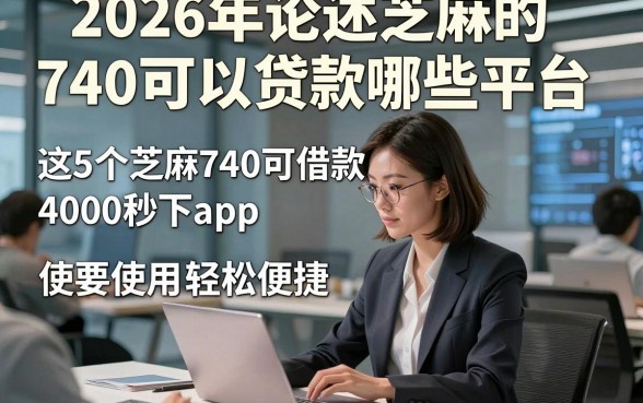 2026年论述芝麻的740可以贷款哪些平台，这5个芝麻740可借款4000秒下app使用轻松便捷