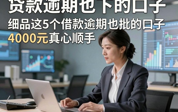 贷款逾期也下的口子，细品这5个借款逾期也批的口子4000元真心顺手