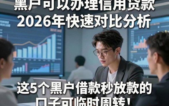 黑户可以办理信用贷款2026年快速对比分析，这5个黑户借款秒放款的口子可临时周转