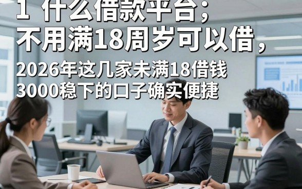 什么借款平台不用满18周岁可以借，2026年这几家未满18借钱3000稳下的口子确实便捷