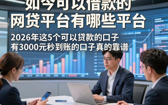 如今可以借款的网贷平台有哪些平台，2026年这5个可以贷款的口子有3000元秒到账的口子真的靠谱