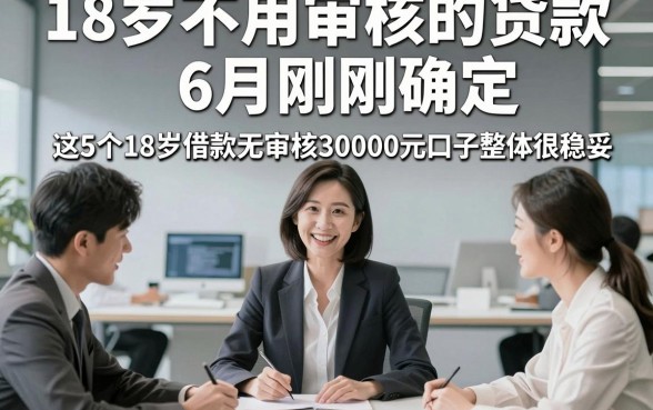 18岁不用审核的贷款6月刚刚确定,这5个18岁借款无视审核30000元口子整体很稳妥