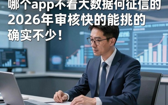 哪个app不看大数据何征信的2026年审核快的能挑的确实不少！，今天详细收藏这五个黑户借钱口子！