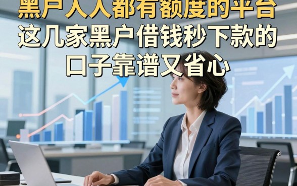 黑户人人都有额度的平台，这几家黑户借钱秒下款的口子靠谱又省心