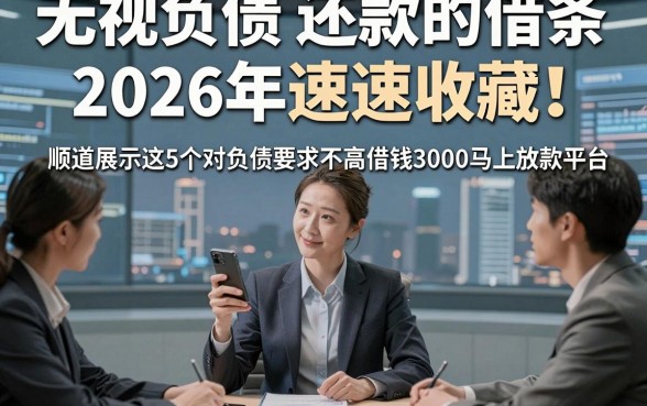 无视负债 还款的借条2026年速速收藏！顺道展示这5个对负债要求不高借钱3000马上放款的平台