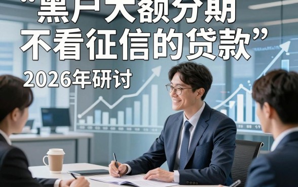 黑户大额分期不看征信的贷款，2026年研讨​这5个无视征信借款大额分期自动放款的app