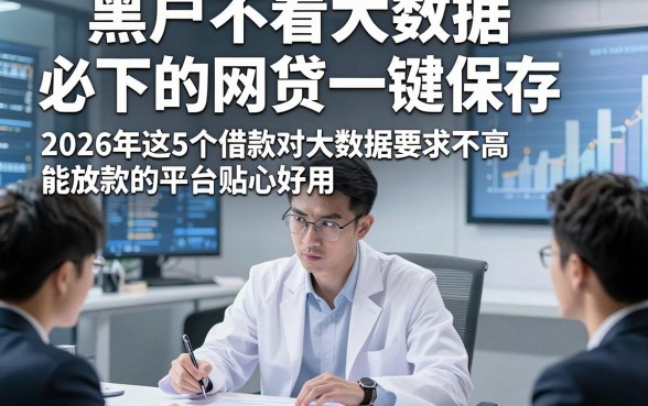 黑户不看大数据必下的网贷一键保存，2026年这5个借款对大数据要求不高能放款的平台贴心好用