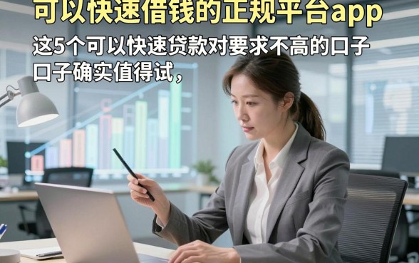 可以快速借钱的正规平台app，这5个可以快速贷款对要求不高的口子确实值得试
