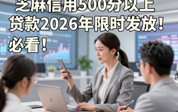 芝麻信用500分以上贷款2026年限时发放！必看​这五个芝麻信用500分以上借款秒过的软件