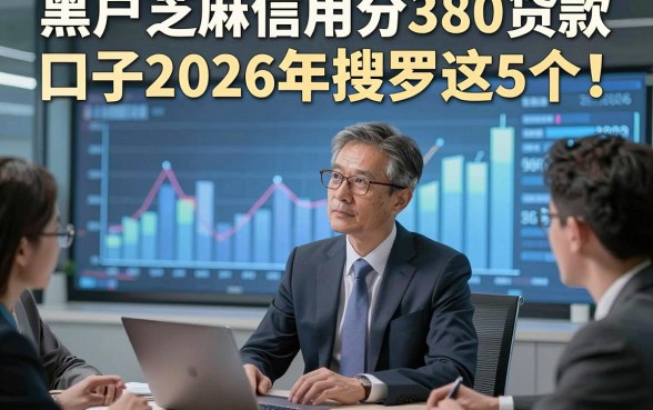 黑户芝麻信用分380贷款口子2026年搜罗这5个！本篇为您细致品评！