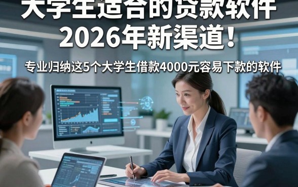 大学生适合的贷款软件2026年新渠道！专业归纳这5个大学生借款4000元容易下款的软件