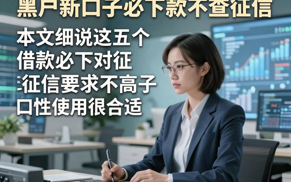 黑户新口子必下款不查征信，本文细说这五个借款必下对征信要求不高口子理性使用很合适