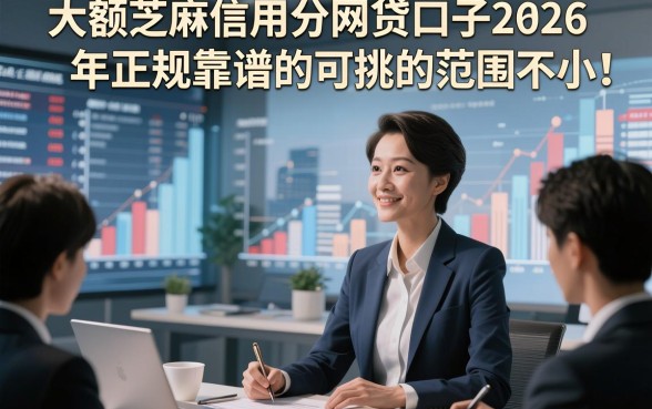 大额芝麻信用分网贷口子2026年正规靠谱的可挑的范围不小！，今天热门这5个借款口子！