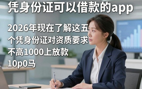 凭身份证可以借款的app，2026年现在了解这五个凭身份证对资质要求不高1000马上放款的app
