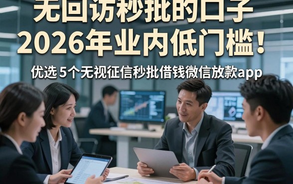 无回访秒批的口子2026年业内低门槛！优选​5个无视征信秒批借钱微信放款app