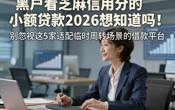 黑户看芝麻信用分的小额贷款2026想知道吗！别忽视这5家适配临时周转场景的借款平台