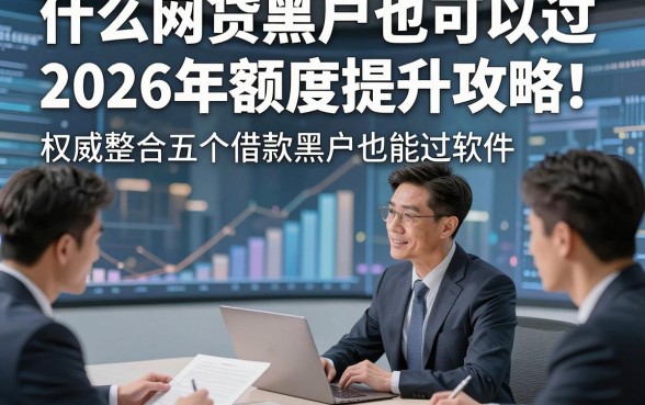 什么网贷黑户也可以过2026年额度提升攻略！权威整合五个借款黑户也能过软件