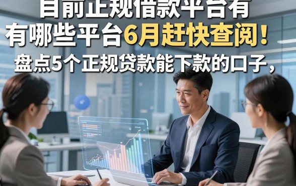目前正规借款平台有哪些平台6月赶快查阅!盘点5个正规贷款能下款的口子