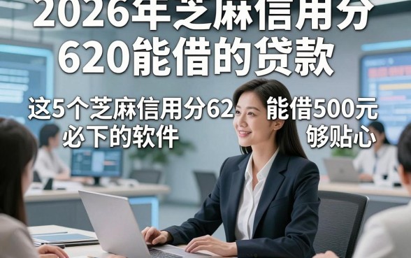 2026年芝麻信用分620能借的贷款，这5个芝麻信用分620能借500元必下的软件够贴心