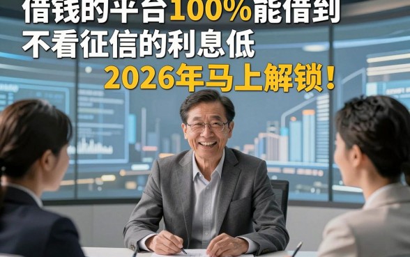 借钱的平台100%能借到不看征信的利息低2026年马上解锁！解说这五个无视征信的网贷稳下款口子