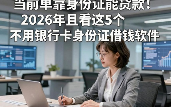 当前单靠身份证能贷款！2026年且看这5个​不用银行卡身份证借钱软件