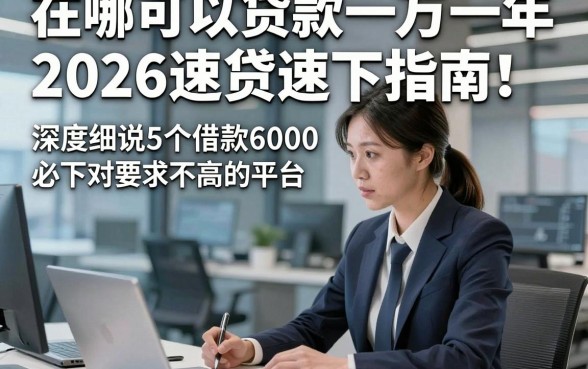 在哪可以贷款一万一年2026速贷速下指南！深度细说5个借款6000必下对要求不高的平台