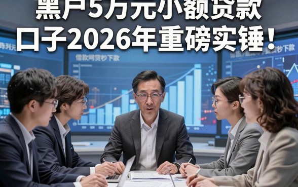 黑户5万元小额贷款口子2026年重磅实锤！本次陈列五个借款5万元网贷秒下款的口子