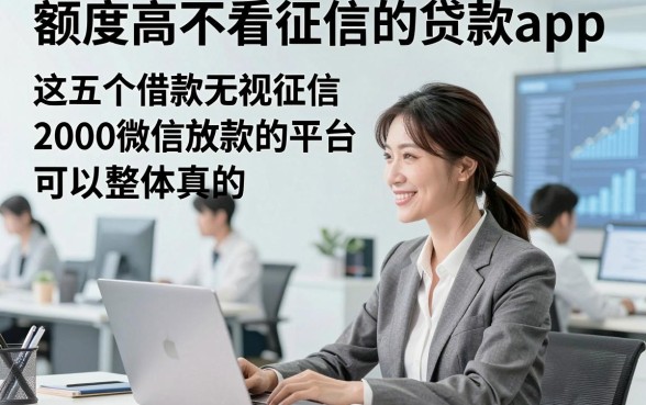 额度高不看征信的贷款app，这五个借款无视征信2000微信放款的平台整体真的可以