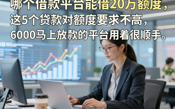 哪个借款平台能借20万额度，这5个贷款对额度要求不高6000马上放款的平台用着很顺手