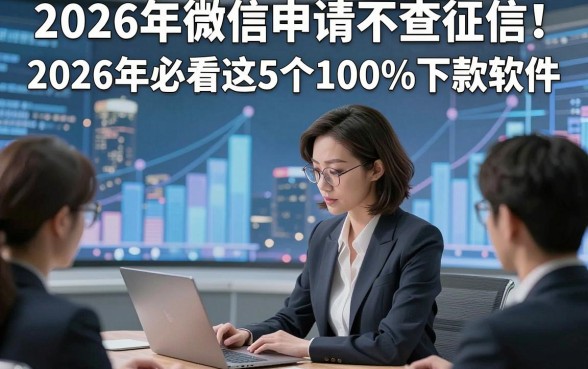 2026年微信申请不查征信！2026年必看这5个100%下款软件