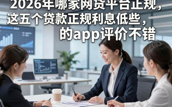 2026年哪家网贷平台正规,利息低些，这五个贷款正规利息低些的app评价不错