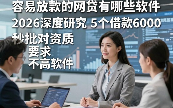 容易放款的网贷有哪些软件，2026深度研究5个借款6000秒批对资质要求不高软件