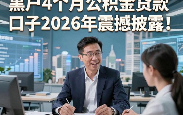 黑户4个月公积金贷款口子2026年震撼披露！同时总结5个黑户借钱4个月公积金稳下的口子