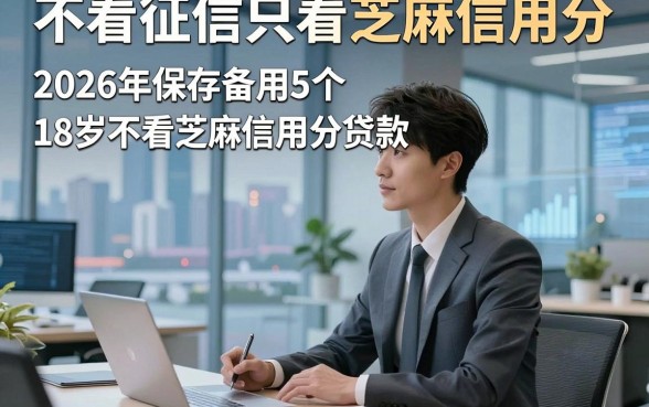 不看征信只看芝麻信用分，2026年保存备用5个18岁不看芝麻信用分贷款