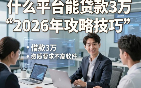 什么平台能贷款3万，2026年攻略技巧这五个借款3万对资质要求不高软件