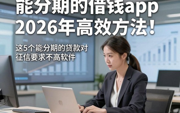 能分期的借钱app2026年高效方法！归类这5个能分期的贷款对征信要求不高软件