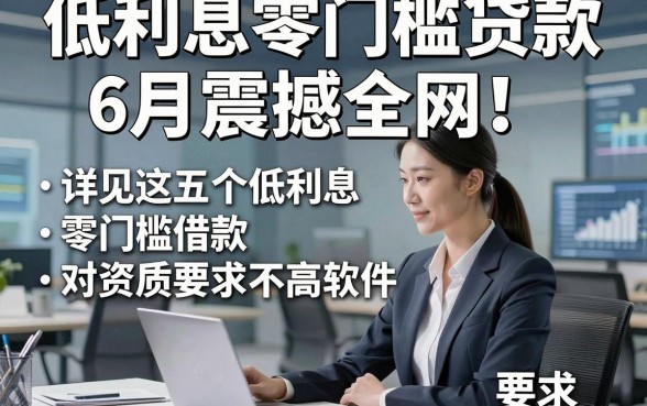 低利息零门槛贷款6月震撼全网！详见这五个低利息零门槛借款对资质要求不高软件