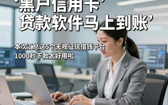 黑户信用卡贷款软件马上到账，本次汇总这5个无视征信借钱平台1000秒下款太好用啦