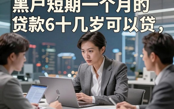 黑户短期一个月的贷款6十几岁可以贷，本文网罗这五个黑户借钱一个月六十几岁对征信要求不高口子3000容易下款