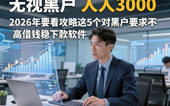 无视黑户 人人3000，2026年要看攻略这5个对黑户要求不高借钱稳下款软件